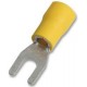 Insulated Yellow 36 Amp 5 mm Fork Crimp Terminal 